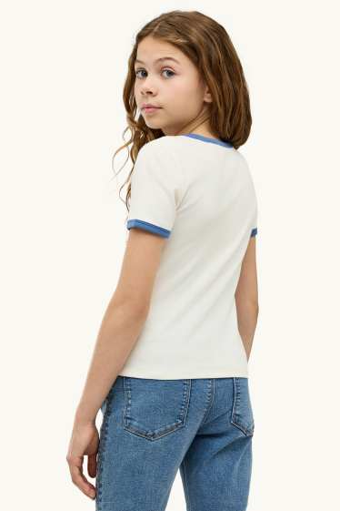 Kinder Mädchen - Palm Springs - Kurzarmshirt - weiß