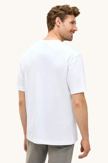 Herren - T-Shirt - Relaxed Fit - weiß