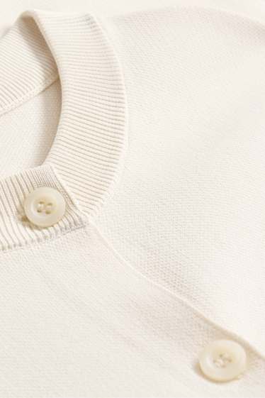 Dames - Gebreid gilet - crème wit