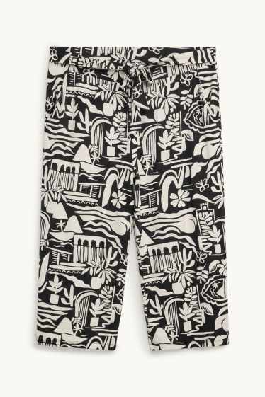 Dames - Broek - wit / zwart