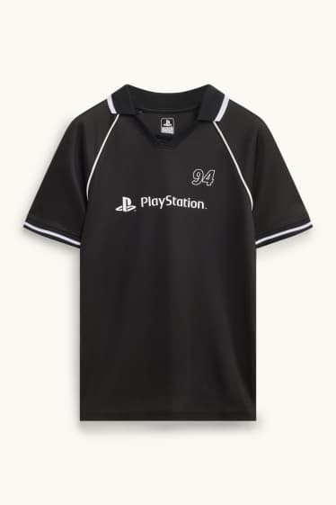 Children Boys - PlayStation - short sleeve T-shirt - black