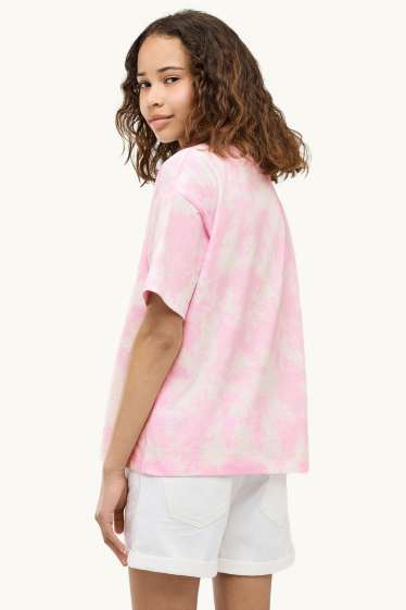 Kinder Mädchen - Kurzarmshirt - gemustert - rosa