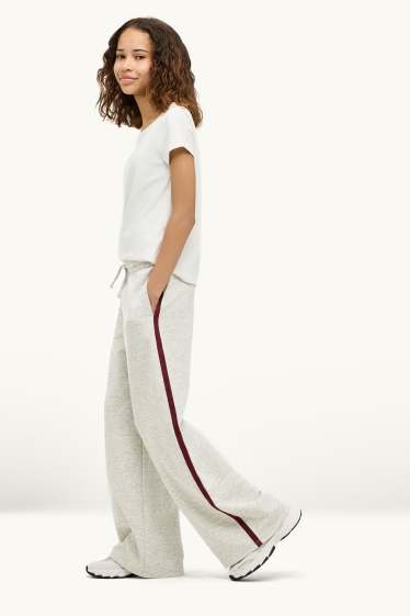 Enfants filles - Pantalon de jogging - gris clair