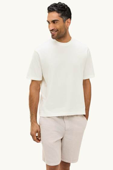 Herren - T-Shirt - Relaxed Fit - weiß