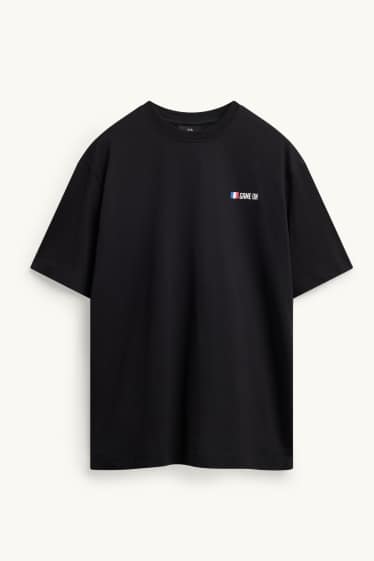 Herren - T-Shirt - Frankreich - Relaxed Fit - schwarz