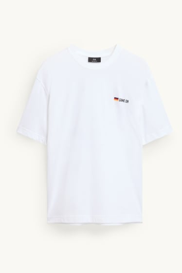 Herren - T-Shirt - Deutschland - Relaxed Fit - weiss