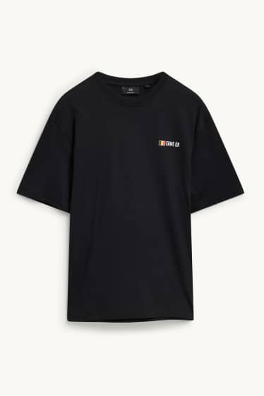 Herren - T-Shirt - Belgien - Relaxed Fit - schwarz