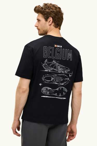 Herren - T-Shirt - Belgien - Relaxed Fit - schwarz