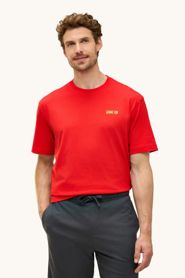 Herren - T-Shirt - Belgien - Relaxed Fit - rot