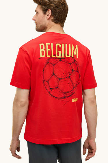 Herren - T-Shirt - Belgien - Relaxed Fit - rot