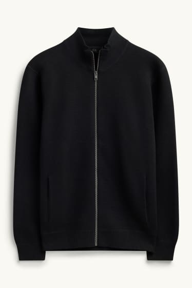 Herren - Strickjacke - schwarz