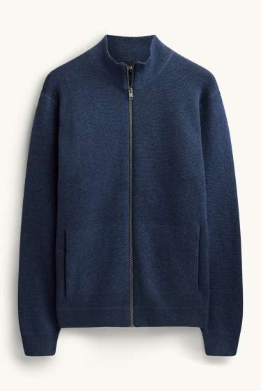 Men - Cardigan - dark blue