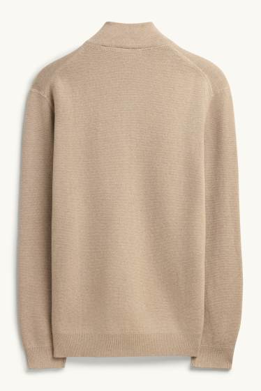 Hommes - Gilet en maille - beige
