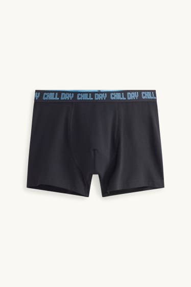 Enfants garçons - Lot de 3 - caleçons - noir
