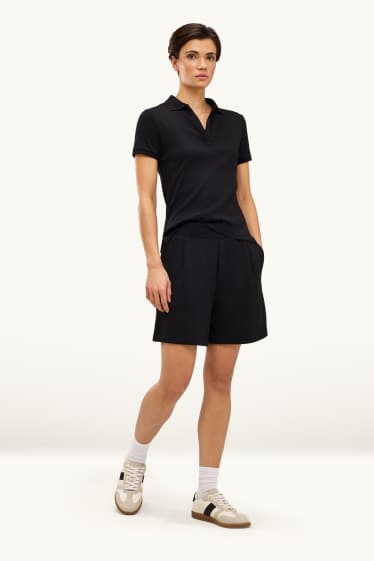 Dames - Shorts - mid waist - zwart