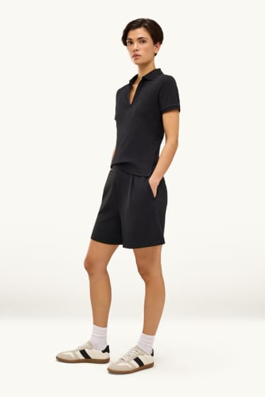 Dames - Shorts - mid waist - zwart