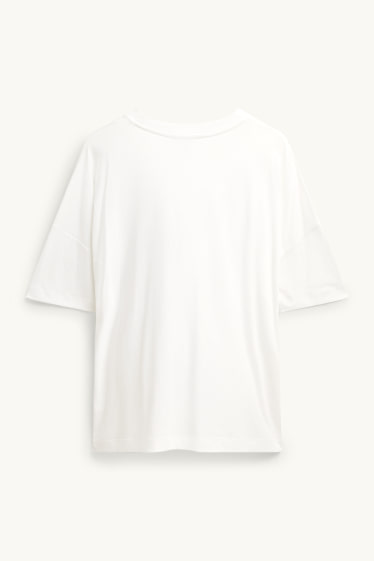 Women - T-shirt - relaxed fit - white