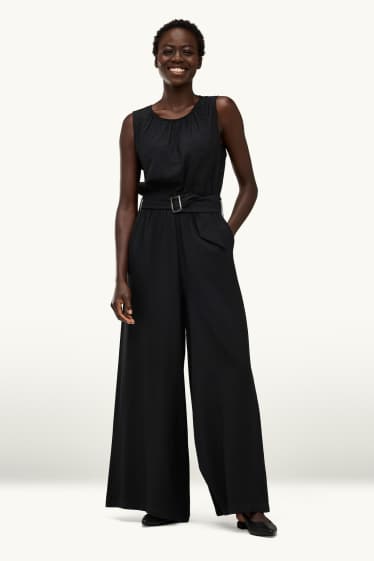 Donna - Tuta con cintura - nero
