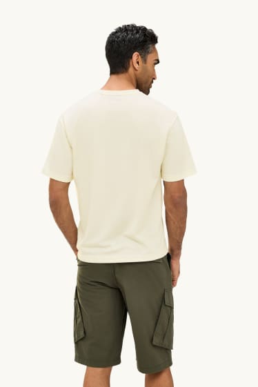 Herren - T-Shirt - Relaxed Fit - cremeweiß