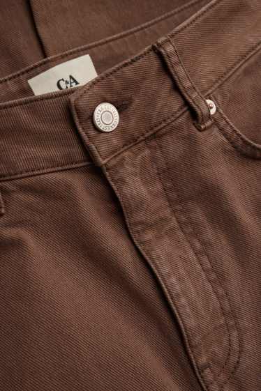 Damen - Barrel Jeans - High Waist - jeansbraun