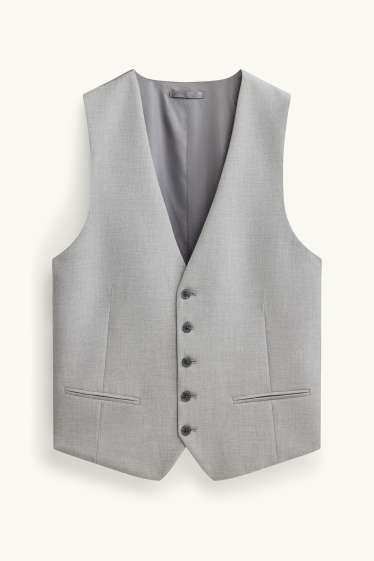 Hommes - Gilet de costume - regular fit - Flex - 4 Way Stretch - gris