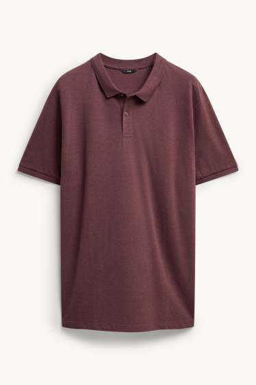 Heren - Poloshirt - regular fit - donkerrood