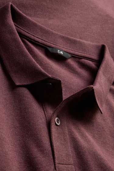 Heren - Poloshirt - regular fit - donkerrood