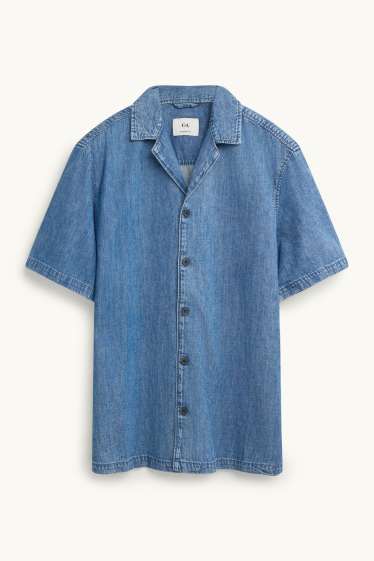 Heren - Spijkerblouse - relaxed fit - blauw