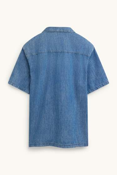 Heren - Spijkerblouse - relaxed fit - blauw