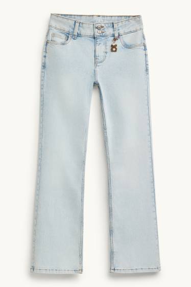 Nena - Osset de peluix - bootcut jeans - LYCRA® - texà blau