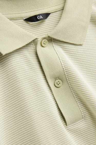 Herren - Poloshirt - Regular Fit - strukturiert - hellgelb