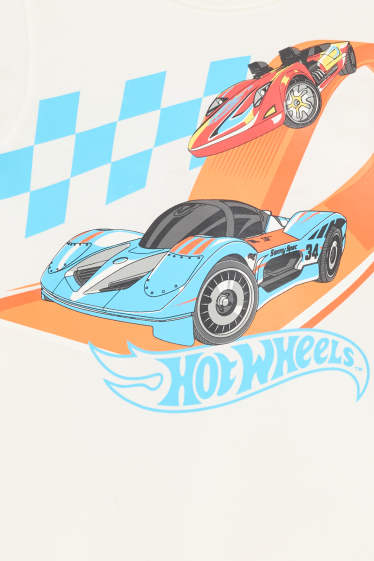 Bambini - Confezione da 2 - Hot Wheels - t-shirt - a righe - bianco / azzurro