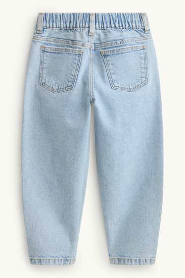 Kinderen: meisjes - Lilo & Stitch - relaxed jeans - jeanslichtblauw