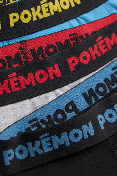 Enfants garçons - Lot de 3 - Pokémon - caleçons - bleu  / gris