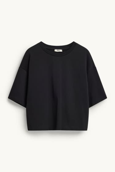 Dámské - Tričko - relaxed fit - černá