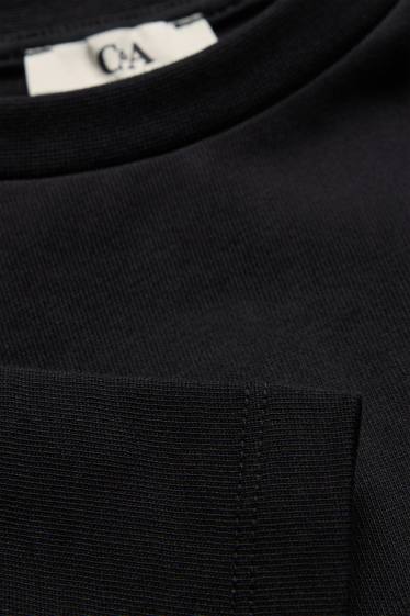 Dámské - Tričko - relaxed fit - černá