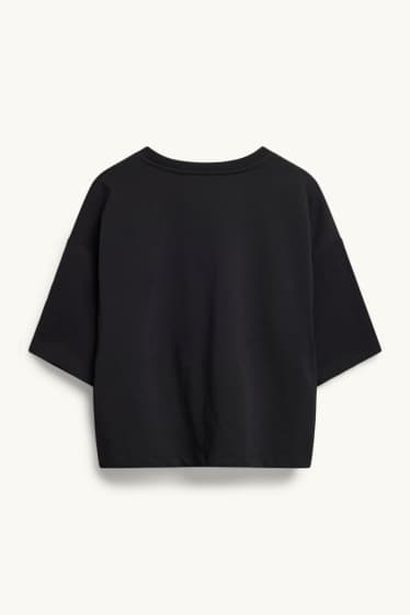 Dámské - Tričko - relaxed fit - černá