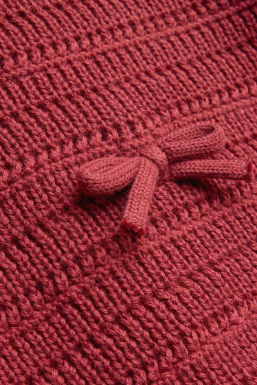 Baby Mädchen - Schleife - Baby-Pullover - bordeaux