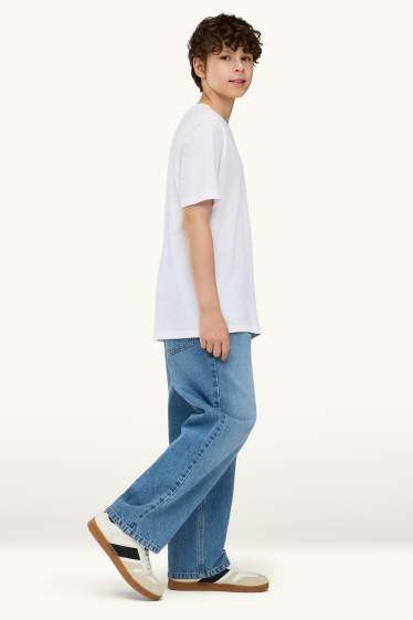 Kinder Buben - Baggy Jeans - jeansblau