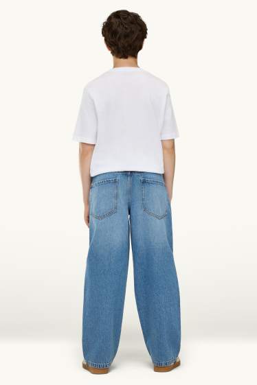 Kinder Buben - Baggy Jeans - jeansblau