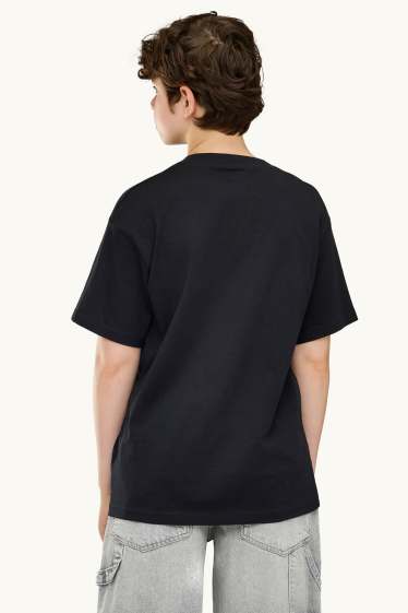 Copii - Băieți - Zaruri - tricou cu mânecă scurtă - negru