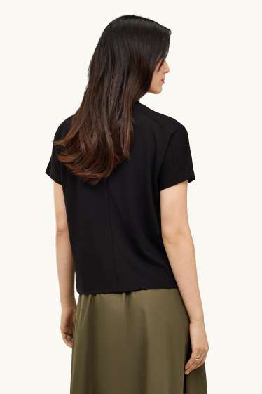 Dames - T-shirt - regular fit - zwart