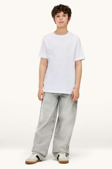Kinder Buben - Baggy Jeans - jeansgrau