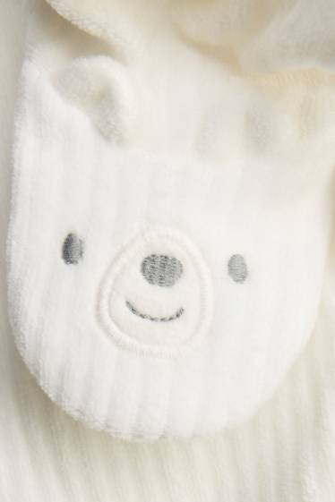 Unisex - Multipack of 2 - teddy bear - baby pyjama bottoms - ribbed - brown / cremewhite