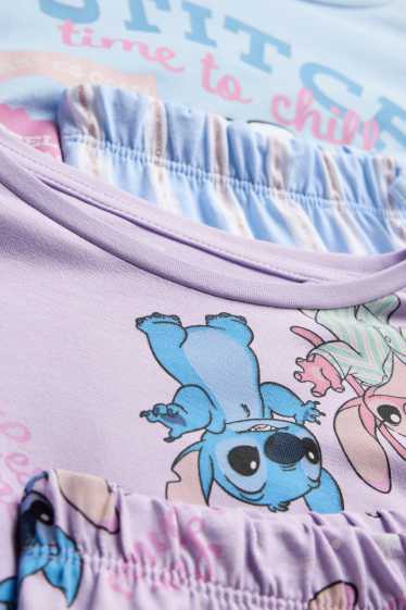 Children Girls - Multipack of 2 - Lilo & Stitch - pyjamas - 4 piece - purple