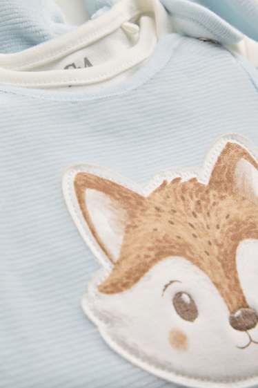 Bébés garçons - Renard et étoile - ensemble avec grenouillère - 2 pièces - bleu clair