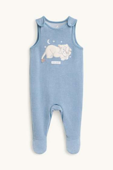 Bébés garçons - Le Roi Lion - ensemble avec grenouillère - 2 pièces - bleu / blanc