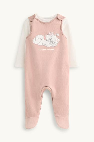 Unisexe - Aristochats - ensemble avec grenouillère - 2 pièces - blanc / rose