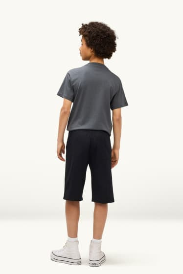 Copii - Băieți - Multipack 2 perechi - pantaloni scurți trening - negru / gri