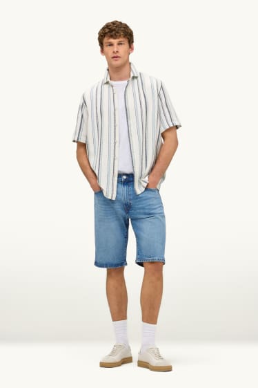Uomo - Bermuda di jeans - jeans blu